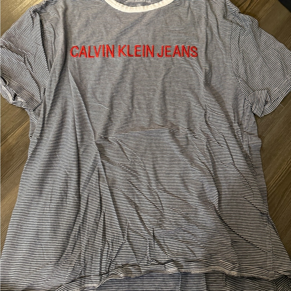 Calvin Klein Jeans Navy Striped Tee